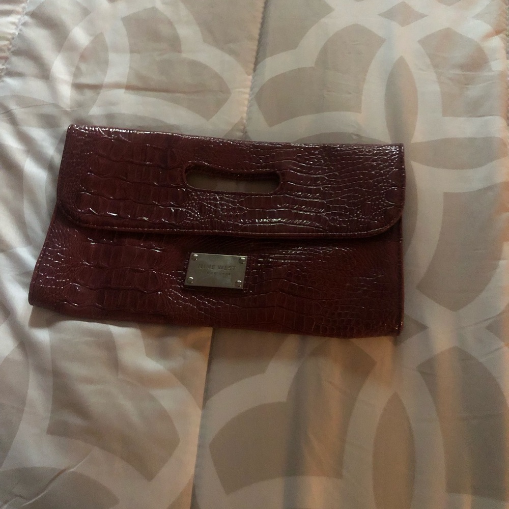 Red clutch purse